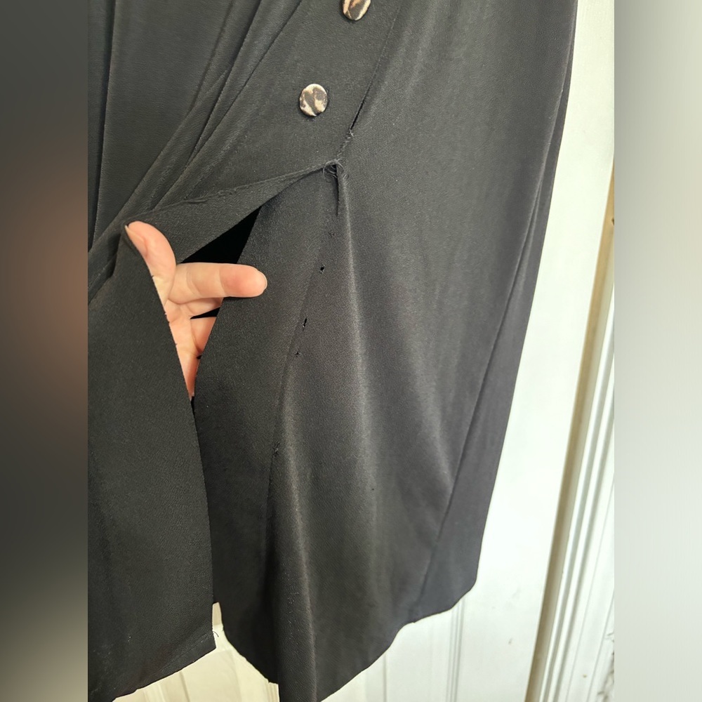 Cato Women’s Polyester Black Skirt w Buttons Size L - Picture 4 of 8